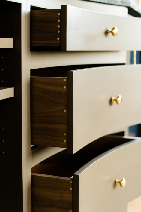 Moody Library Curved Drawers